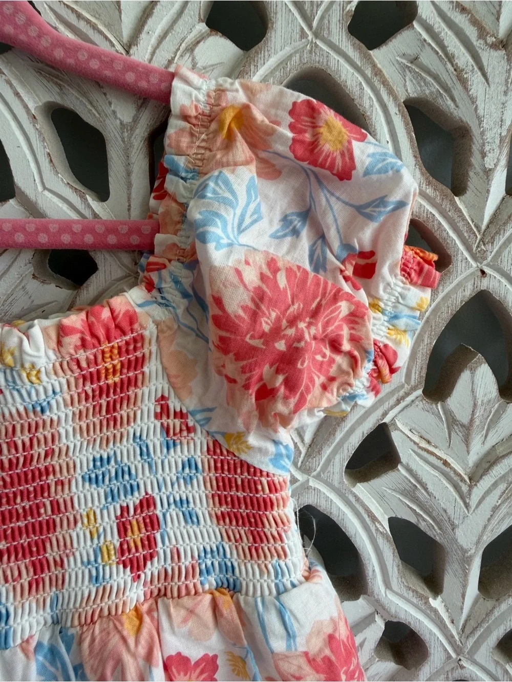 Joie Smocked Puff-Sleeve Dress, 3T